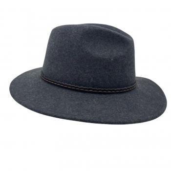 Palarie din fetru de lana Outback Fedora - Jacaru