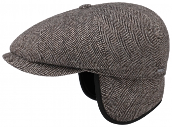 Sapca din lana cu protectie pt. urechi Hatteras EF Wool Herringbone - Stetson