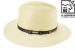 Palarie din paie Panama Fedora with black leather band - Seeberger